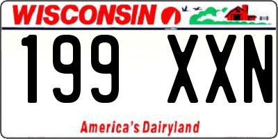 WI license plate 199XXN
