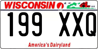 WI license plate 199XXQ