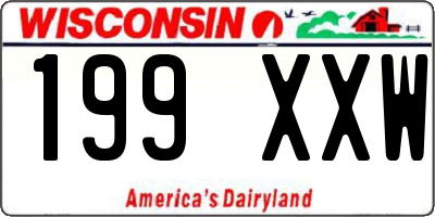 WI license plate 199XXW