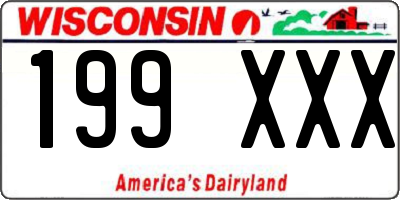 WI license plate 199XXX