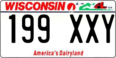 WI license plate 199XXY