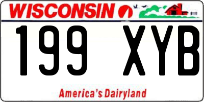 WI license plate 199XYB