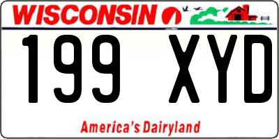 WI license plate 199XYD