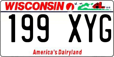 WI license plate 199XYG