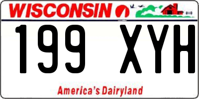 WI license plate 199XYH