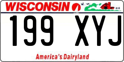 WI license plate 199XYJ