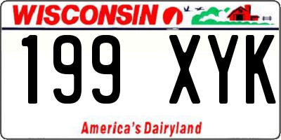 WI license plate 199XYK
