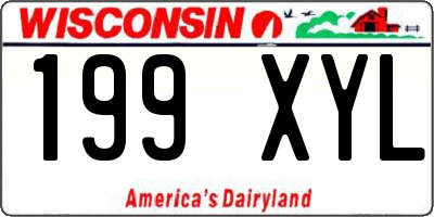 WI license plate 199XYL