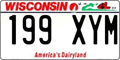 WI license plate 199XYM
