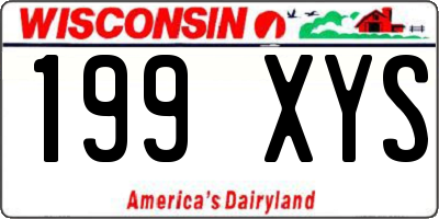 WI license plate 199XYS