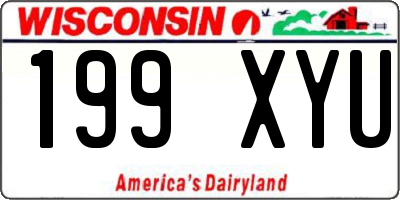 WI license plate 199XYU