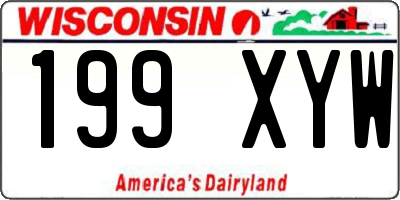WI license plate 199XYW