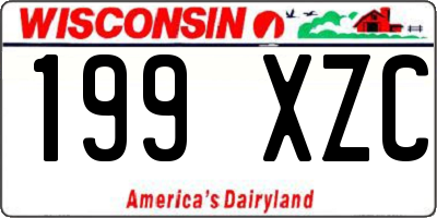 WI license plate 199XZC