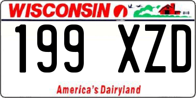 WI license plate 199XZD