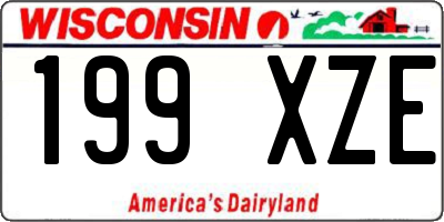 WI license plate 199XZE