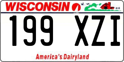 WI license plate 199XZI