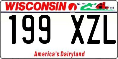WI license plate 199XZL