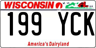 WI license plate 199YCK