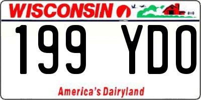 WI license plate 199YDO