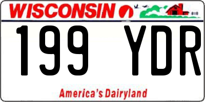 WI license plate 199YDR