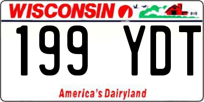 WI license plate 199YDT
