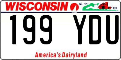 WI license plate 199YDU