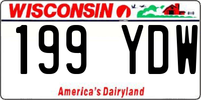 WI license plate 199YDW