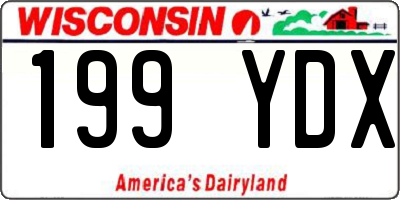 WI license plate 199YDX