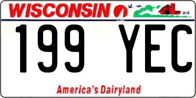 WI license plate 199YEC