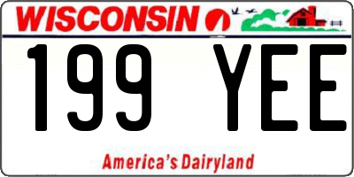 WI license plate 199YEE