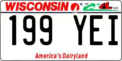WI license plate 199YEI