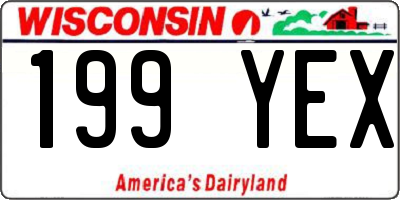 WI license plate 199YEX
