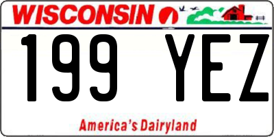 WI license plate 199YEZ