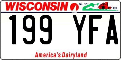 WI license plate 199YFA