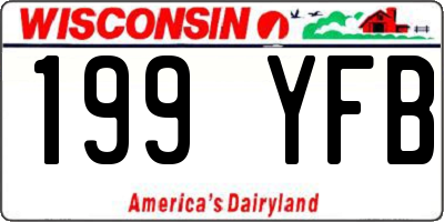 WI license plate 199YFB