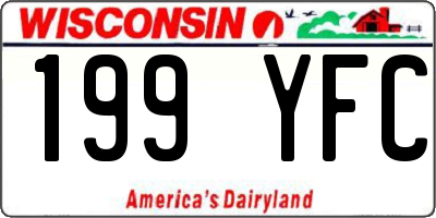 WI license plate 199YFC