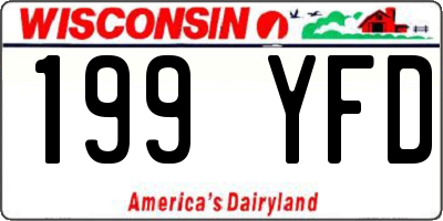 WI license plate 199YFD