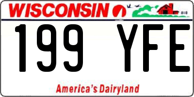 WI license plate 199YFE