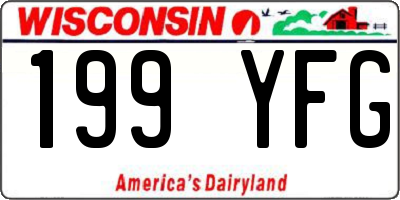 WI license plate 199YFG