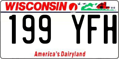WI license plate 199YFH