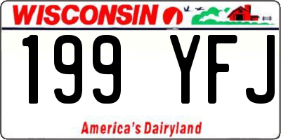 WI license plate 199YFJ
