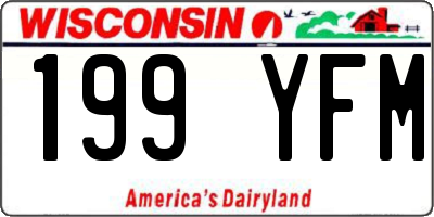 WI license plate 199YFM