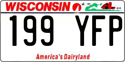 WI license plate 199YFP