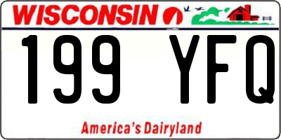 WI license plate 199YFQ