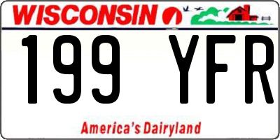 WI license plate 199YFR
