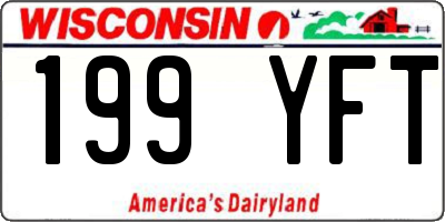 WI license plate 199YFT