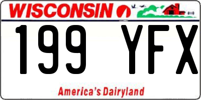 WI license plate 199YFX