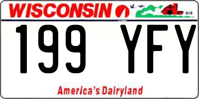WI license plate 199YFY