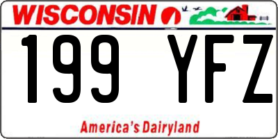 WI license plate 199YFZ