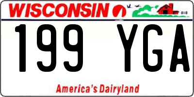 WI license plate 199YGA